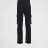 Men's Collection*Prada Light technical fabric pants Black