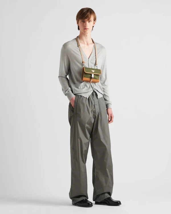 Trousers And Bermudas*Prada Light technical fabric pants Irongray