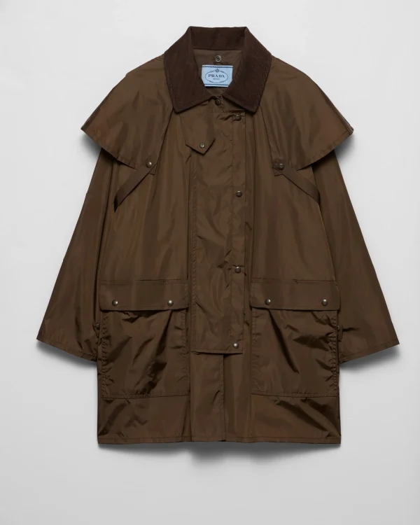 Jackets And Coats*Prada Light technical fabric raincoat Darkbrown