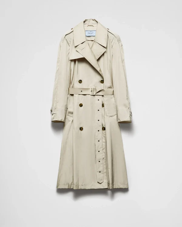 Jackets And Coats*Prada Light technical fabric trench coat Agave