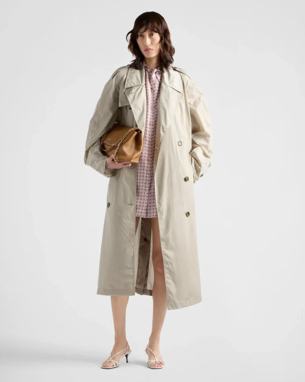 Jackets And Coats*Prada Light technical fabric trench coat Agave