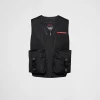 Men's Collection*Prada Light technical fabric vest Black