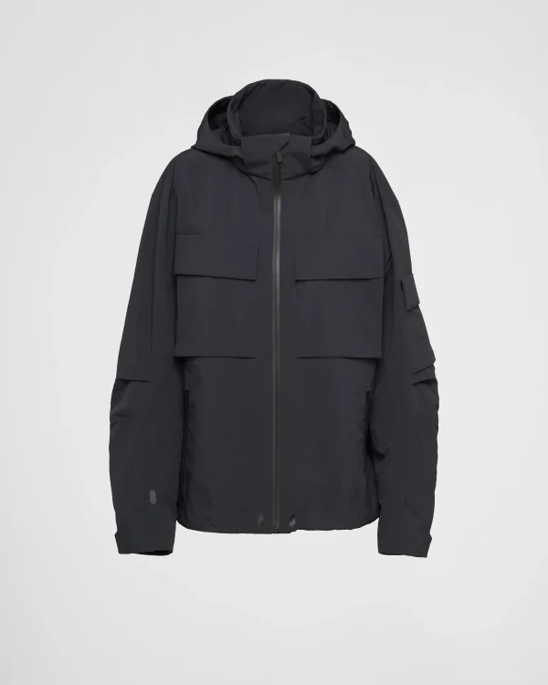 Men's Collection*Prada Light technical fabric windbreaker Black