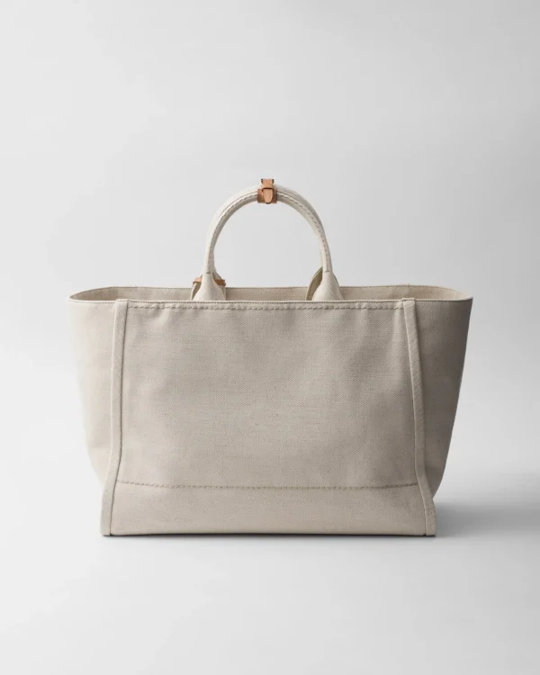 Totes*Prada Linen blend tote bag Natural