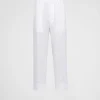 Trousers And Bermudas*Prada Linen pants White