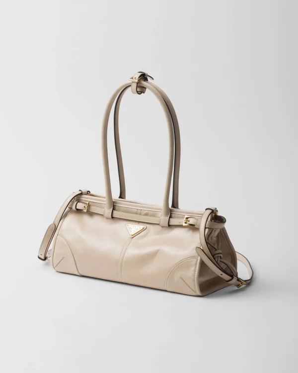 Top Handles | Top Handles*Prada Medium leather handbag Travertine