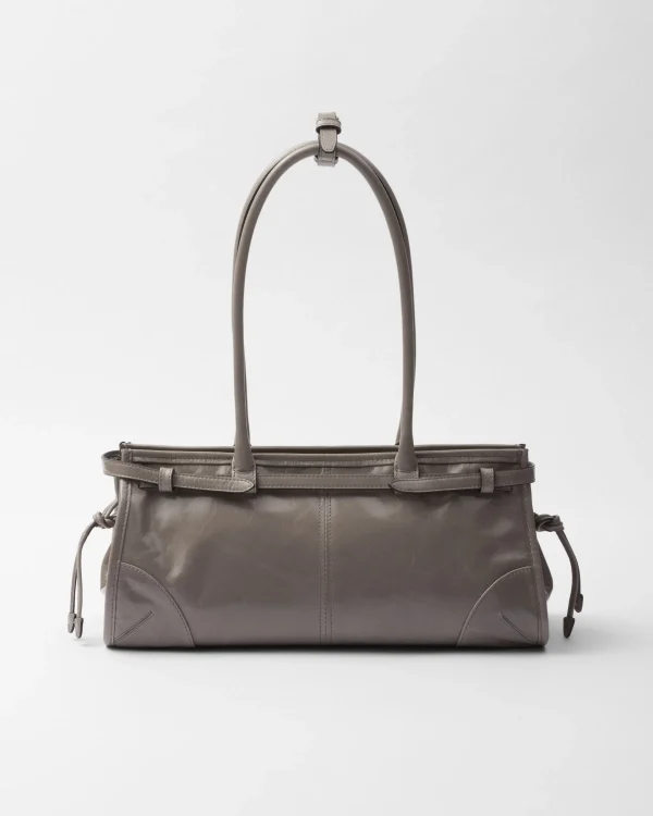 Top Handles | Top Handles*Prada Medium leather handbag Pewter