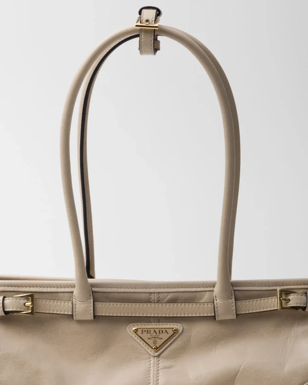 Top Handles | Top Handles*Prada Medium leather handbag Travertine