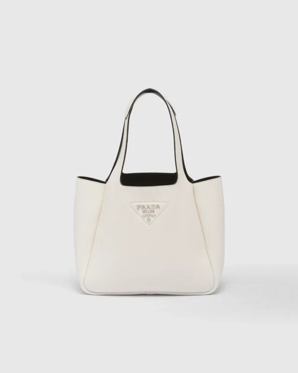 Totes | Totes*Prada Medium leather tote White/black