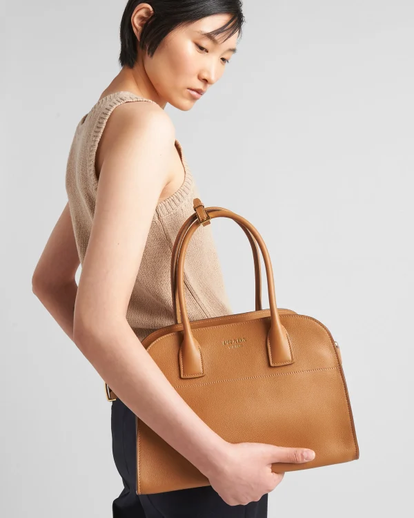 Totes | Totes*Prada Medium leather tote bag Caramel