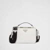 Messenger Bags*Prada Medium Brique Saffiano leather bag White