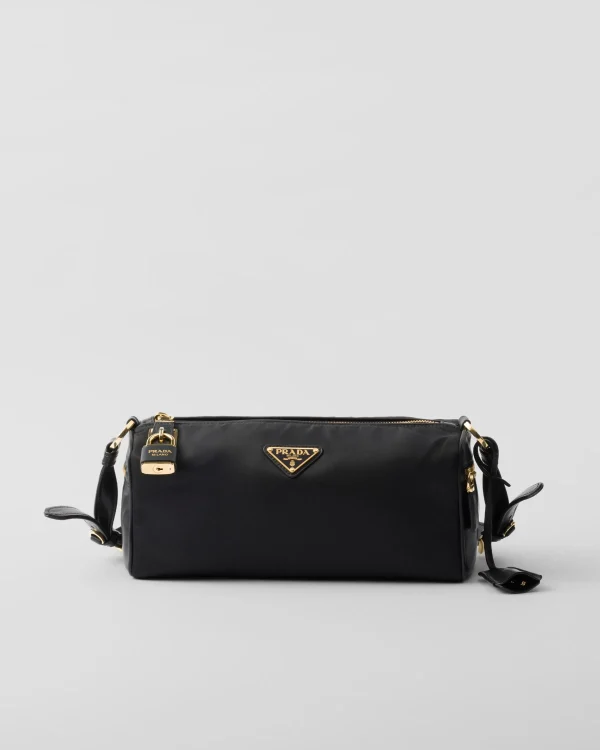 Shoulder Bags | Shoulder Bags*Prada Medium Re-Nylon and leather shoulder bag with padlock Black