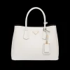 Totes | Totes*Prada Medium Saffiano Leather Double Bag White/black