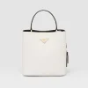 Top Handles | Top Handles*Prada Medium Saffiano Leather Panier Bag White/black