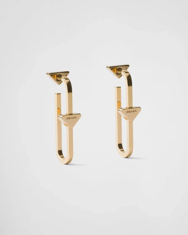 Jewels*Prada Metal earrings Gold