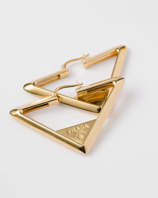 Jewels*Prada Metal earrings Gold