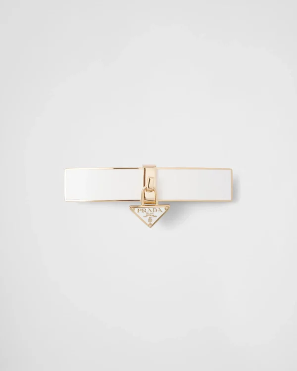 Headbands And Hair Accessories*Prada Metal hair clip White/gold