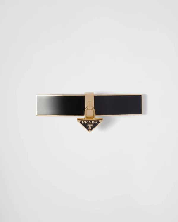 Headbands And Hair Accessories*Prada Metal hair clip Black/gold