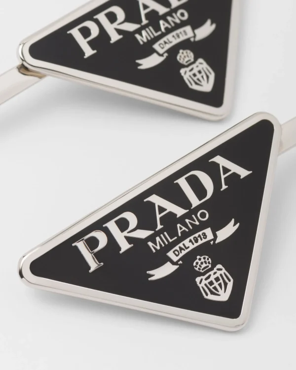 Headbands And Hair Accessories*Prada Metal hair pins Black