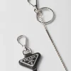 Bag Charms And Keychains*Prada Metal key ring Steelgray