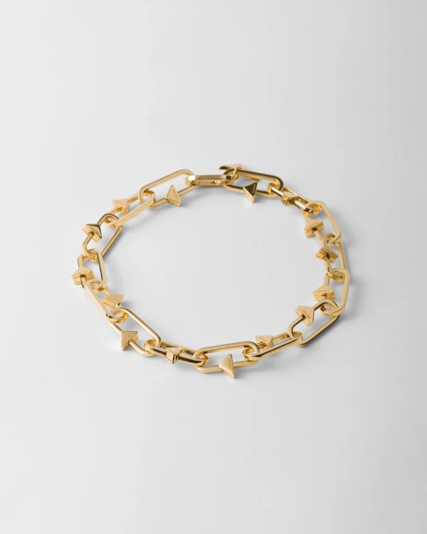 Jewels*Prada Metal necklace Gold