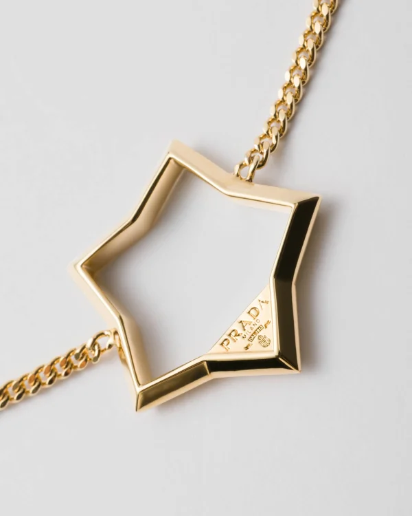 Jewels*Prada Metal necklace Gold