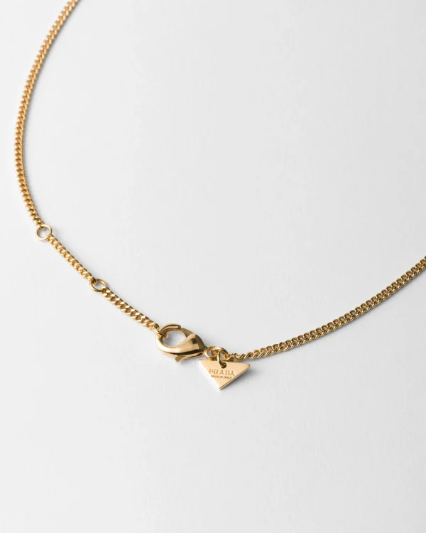 Jewels*Prada Metal necklace Gold