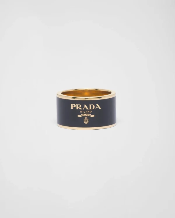 Jewels*Prada Metal ring Black/gold