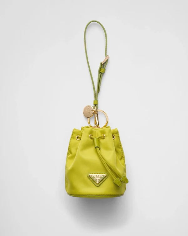 Bag Charms And Keychains*Prada Mini Icon Re-Nylon bag charm Ferngreen