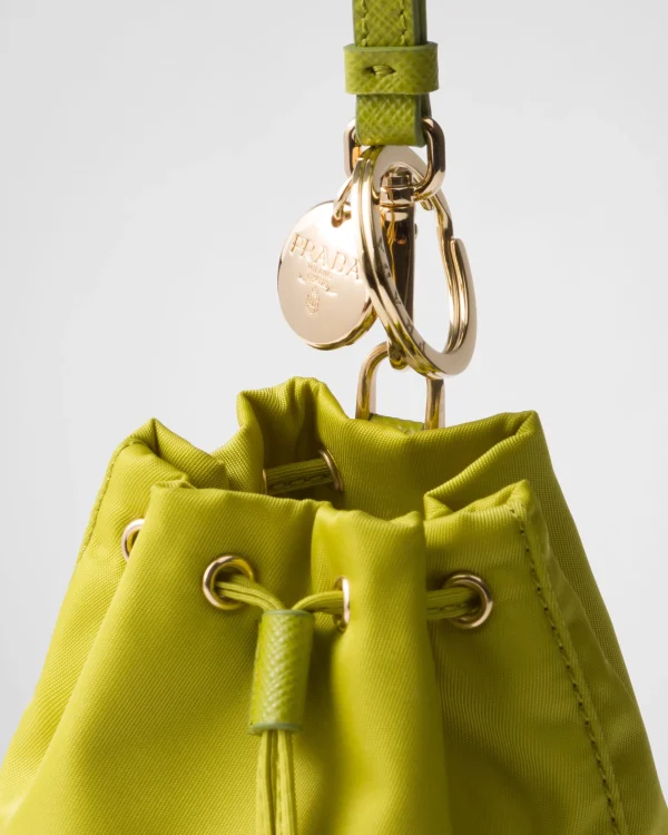 Bag Charms And Keychains*Prada Mini Icon Re-Nylon bag charm Ferngreen