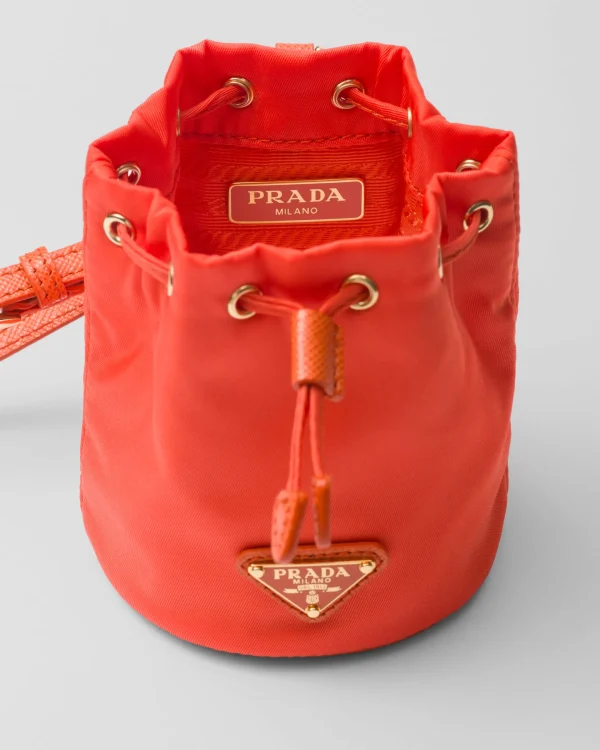 Bag Charms And Keychains*Prada Mini Icon Re-Nylon bag charm Orange