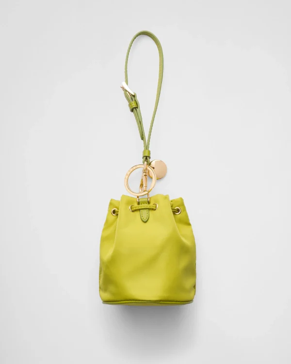 Bag Charms And Keychains*Prada Mini Icon Re-Nylon bag charm Ferngreen