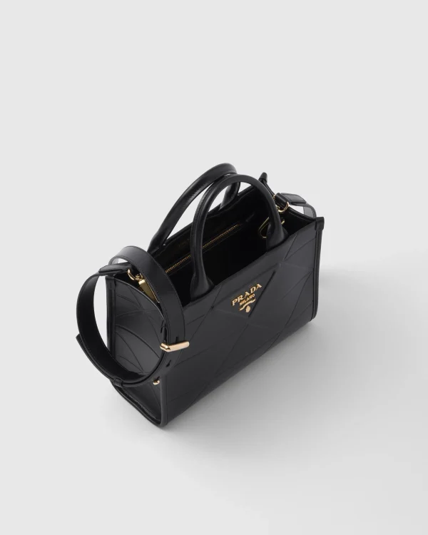 Totes | Totes*Prada Mini Symbole leather bag with stitching Black