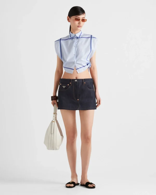 Denim*Prada Miniskirt in selvedge denim Navy