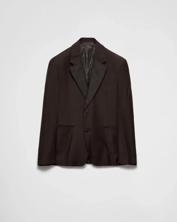 Jackets And Coats*Prada Mohair wool single-breasted jacket Ebony