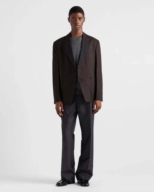 Jackets And Coats*Prada Mohair wool single-breasted jacket Ebony