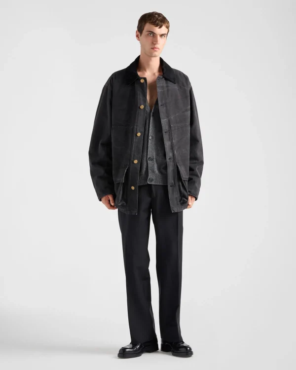 Trousers And Bermudas*Prada Mohair wool trousers Black