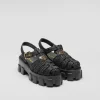 Sandals*Prada Monolith crochet cage sandals Black