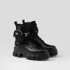 Ankle Boots And Boots*Prada Monolith leather and Re-Nylon boots with pouch Black