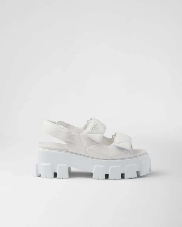 Sandals*Prada Monolith nappa leather sandals White