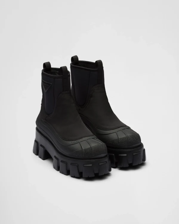 Ankle Boots And Boots*Prada Monolith Re-Nylon gabardine boots Black