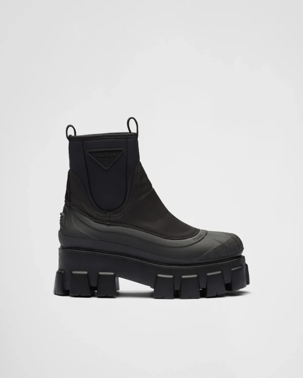 Ankle Boots And Boots*Prada Monolith Re-Nylon gabardine boots Black