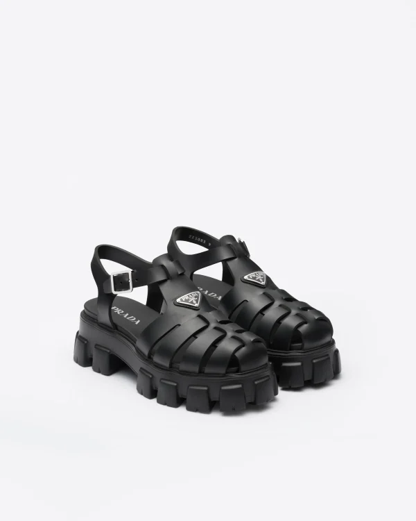 Sandals*Prada Monolith rubber sandals Black