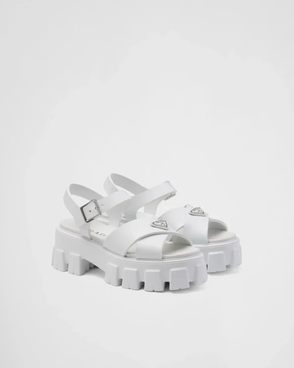 Sandals*Prada Monolith rubber sandals White