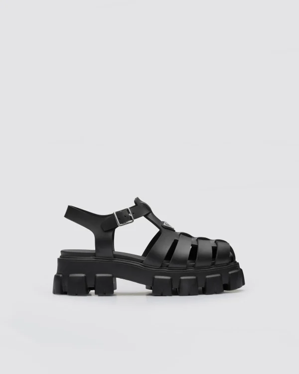 Sandals*Prada Monolith rubber sandals Black