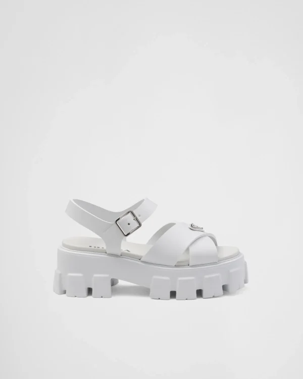 Sandals*Prada Monolith rubber sandals White