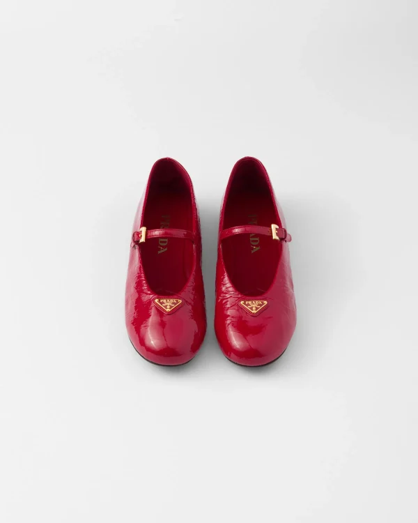 Pumps And Ballerinas*Prada Naplak patent leather ballerinas Cherryred