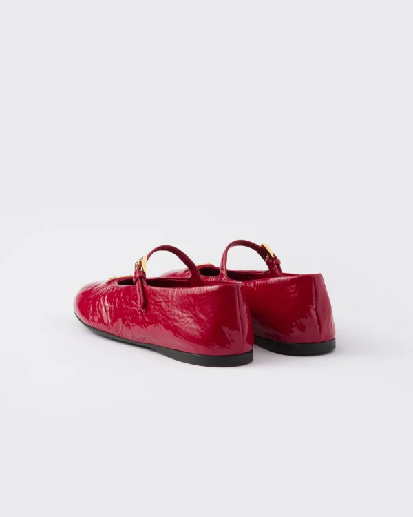 Pumps And Ballerinas*Prada Naplak patent leather ballerinas Cherryred