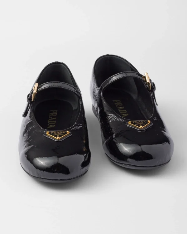 Pumps And Ballerinas*Prada Naplak patent leather ballerinas Black