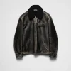 Leather Clothing*Prada Nappa leather and shearling jacket Black